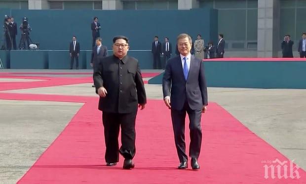 Южнокорейският лидер разговаря с Ким Чен-ун преди срещата му с Тръмп