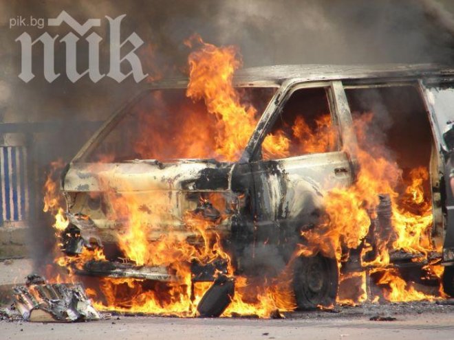Горя кола в Разградско