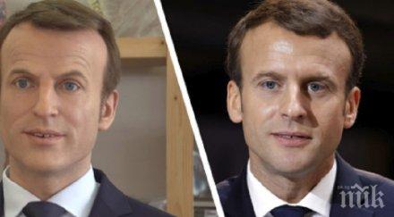 преправят восъчната фигура макрон париж