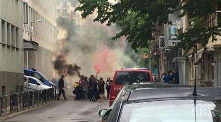 нагли абитуриенти запалиха факли точно сдвр