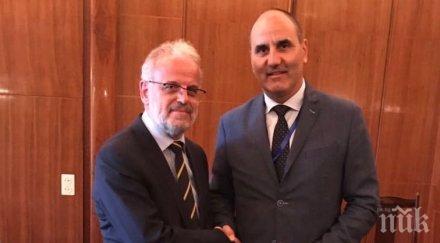 цветан цветанов разговаря председателя македонския парламент талат джафери