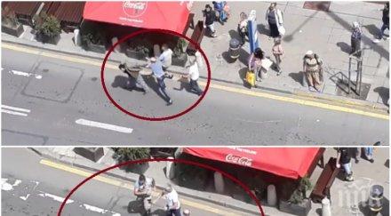 шокираща агресия налагат шутове плесници мъж центъра софия видео снимки