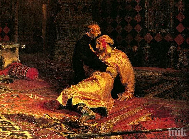 Жесток скандал! Вандал повреди оригинала на картината на Иля Репин „Иван Грозни убива сина си“ в Третяковската галерия Жесток скандал! Вандал повреди оригинала на картината на Иля Репин „Иван Грозни убива сина си“ в Третяковската галерия