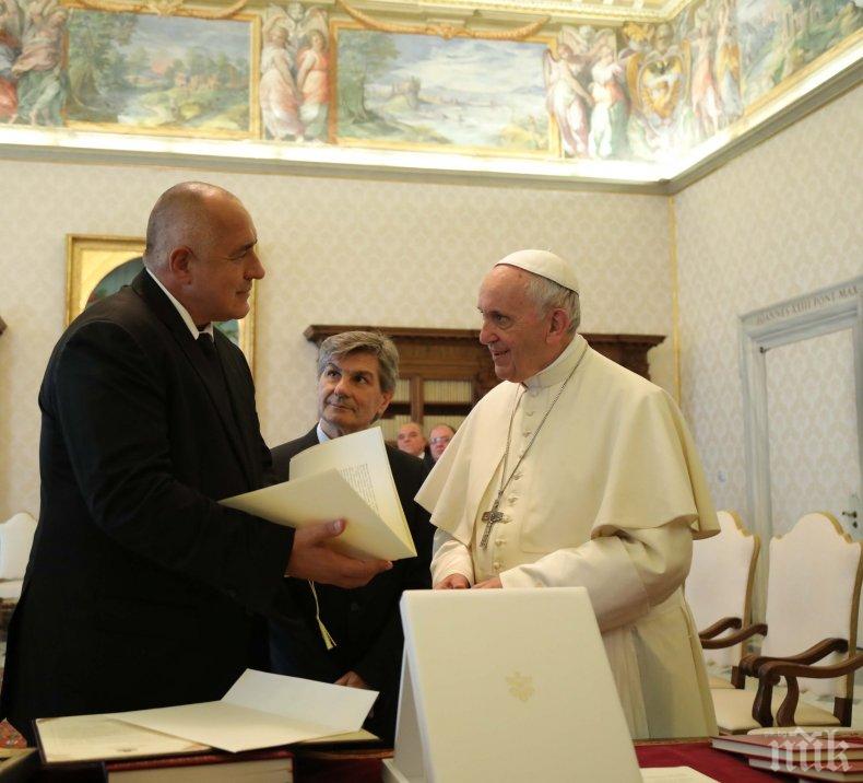 ПЪРВО В ПИК TV! Борисов с важно изявление след срещата с папа Франциск (СНИМКИ/ОБНОВЕНА)
