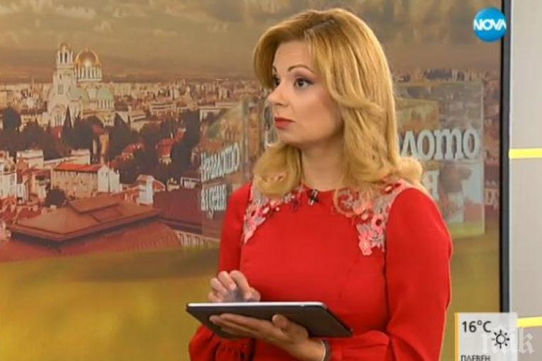 Нещо става в Нова телевизия! Друг водещ до Аделина Радева - тя го раздава разгонена с къса червена рокля  и високи токчета
