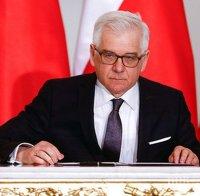 Външният минитър на Полша призова за продължаване на санкциите срещу Русия