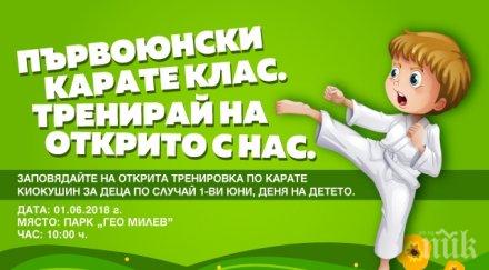 десетки малчугани каратисти отбелязват деня детето открита тренировка карате киокушин