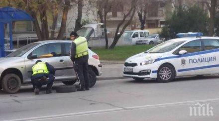 екшън пишман крадец сви колата ченге спипаха кратка гонка