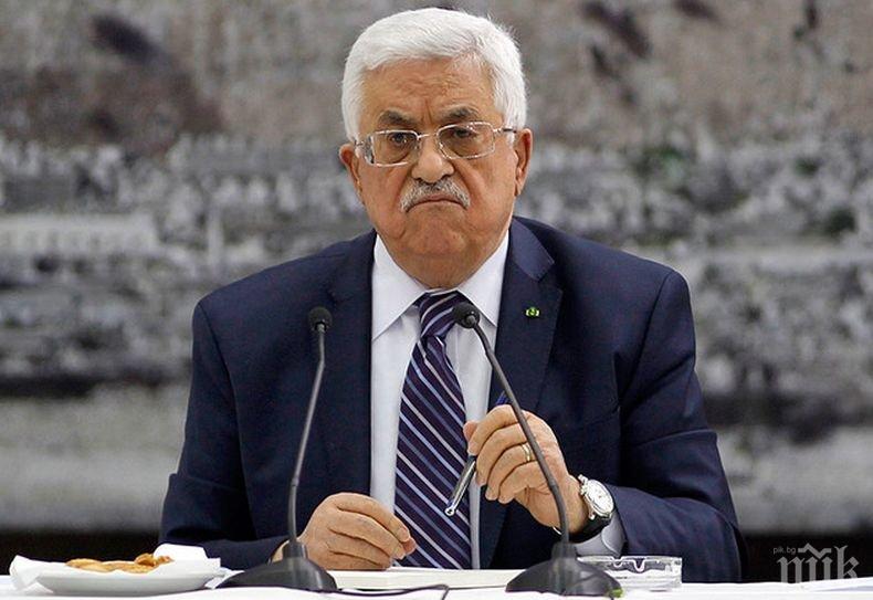 Президентът на Палестина бе изписан от болница