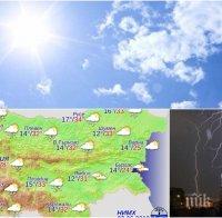 НЕДЕЛНО РАЗНООБРАЗИЕ! Слънце, дъжд и гръмотевици в края на уикенда