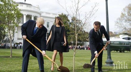 макрон озъби тръмп митата