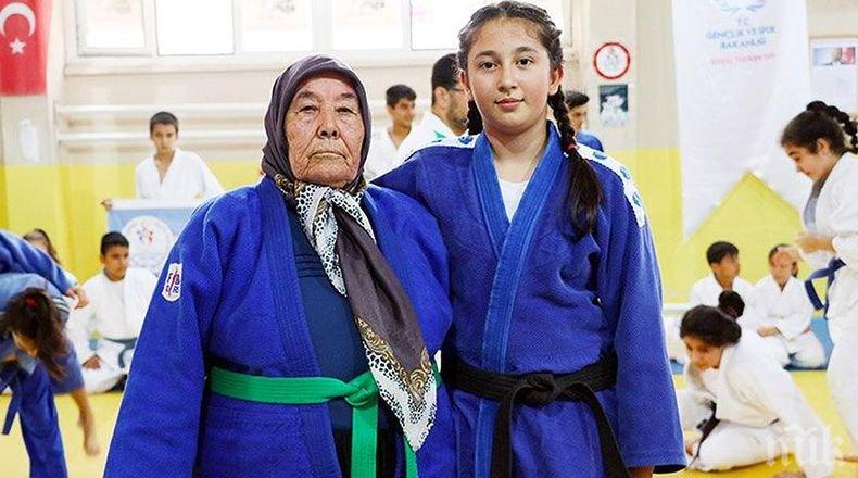 Боен дух! 80-годишна турска пенсионерка започна да тренира джудо