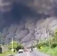 ЧЕРНИ НЕБЕСА! Вижте потресаващи кадри от изригването на вулкана в Гватемала (ВИДЕО)