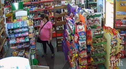 бременна крадла обра магазин взела скъпи луканки сирена снимки видео