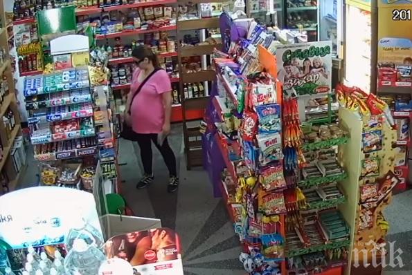 Бременна крадла обра магазин! Взела само скъпи луканки и сирена (СНИМКИ/ВИДЕО)