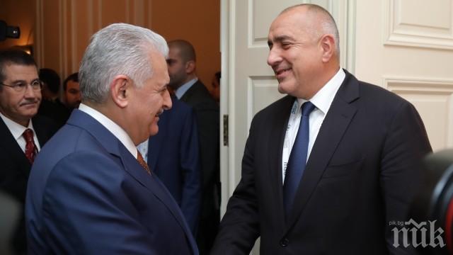 Турският премиер Йълдъръм покани Борисов на откриването на газопровода „Танап”
