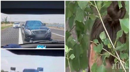 идиотщина пътя гъзари луксозни коли опитаха избутат семейство магистралата