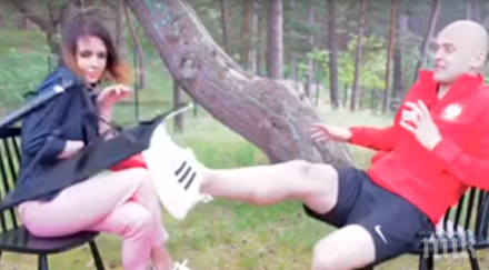 полски футболист отби лампа спасявайки журналистка видео