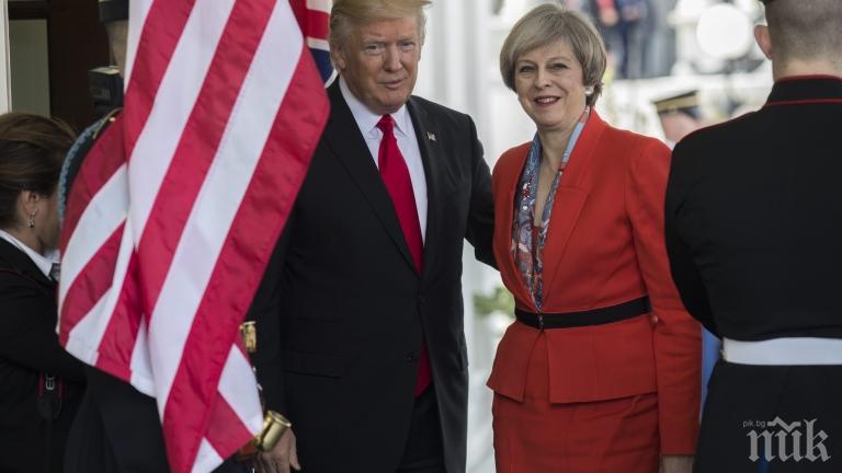 Тереза Мей защити Доналд Тръмп, въпреки отказа му за формална среща между двамата