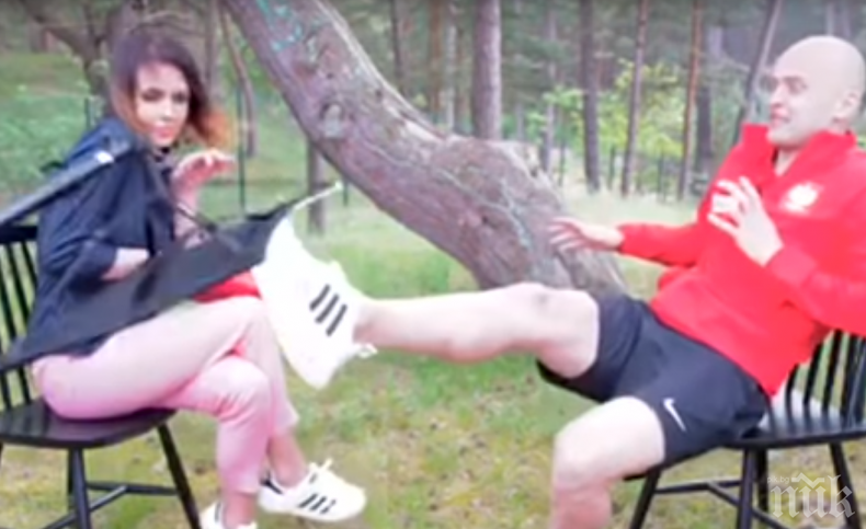 Полски футболист отби лампа, спасявайки журналистка (ВИДЕО)