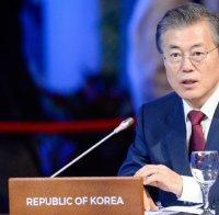 Президентът на Южна Корея не спал цяла нощ в очакване на срещата между лидерите на Северна Корея и САЩ