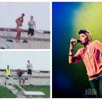 ЖЕГА! Екзалтиран фен на Имани се събу по гащи в Античния театър (СНИМКИ)