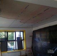 Мазилка от тавана падна върху главите на деца в забавачка