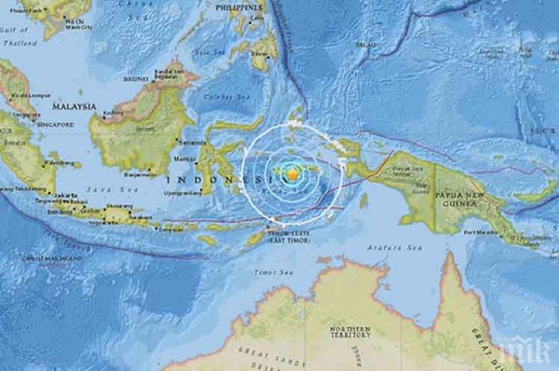 ИЗВЪНРЕДНО! Земетресение с магнитуд 5.6 по Рихтер разтърси Индонезия