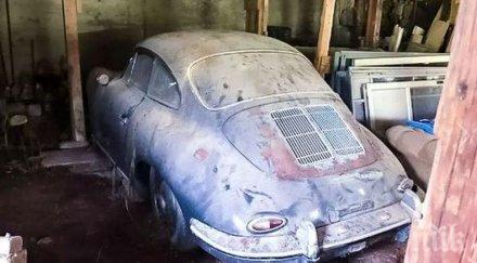 изровиха рядък модел порше американска плевня