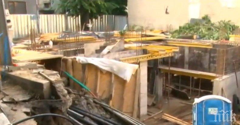 БЕЗХАБЕРИЕ! Улица в центъра на Варна пропадна заради строеж