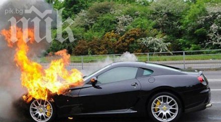 мъж закара горящ автомобил пожарна австрия