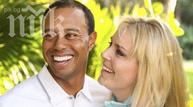 Щракнаха Тайгър Уудс и Линдзи Вон на джет с децата (Снимка)