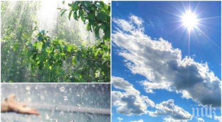 времето полудя слънчева неделя забравяйте чадърите вали карта