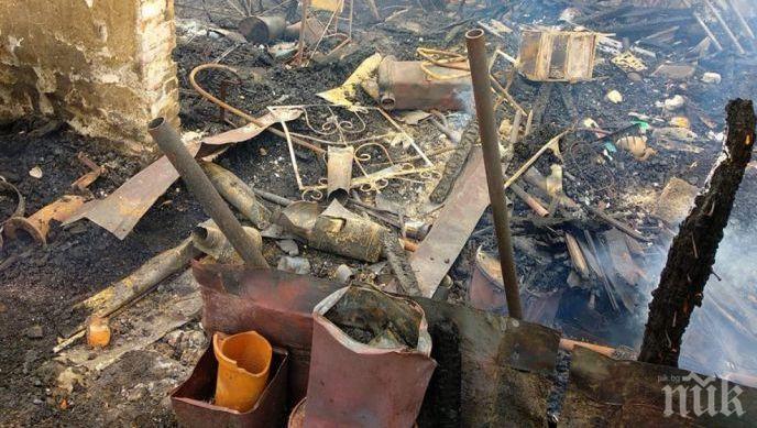 Пожар вилня в местността „Каптажа“ край Бургас (СНИМКИ)