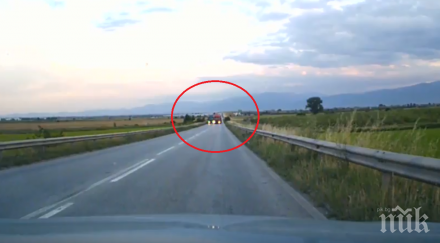 тир кара убиец насрещното шофьор спря остане жив видео