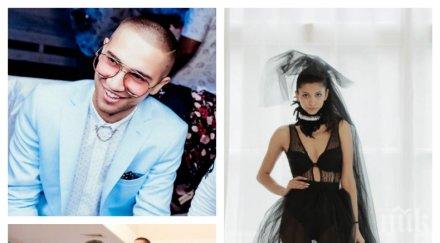 чупи клишета дизайнер облече булка черно снимки