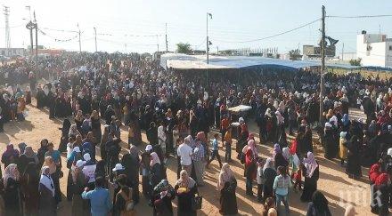 хиляди палестински жени протестираха израело палестинската граница