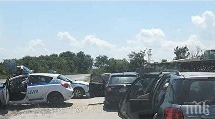 извънредно жестока акция мвр бургас пътят блокиран шипове обновена