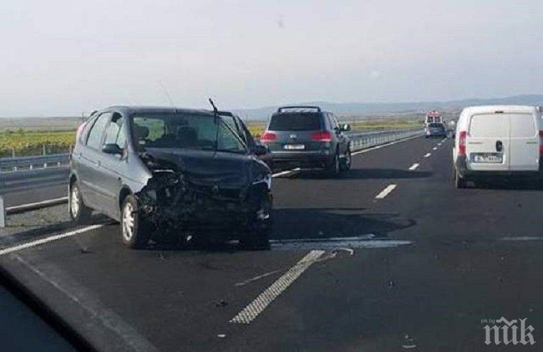 Три жени се размазаха с Рено до Ахелой