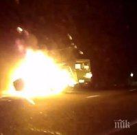Камион избухна в пламъци в Свети Влас