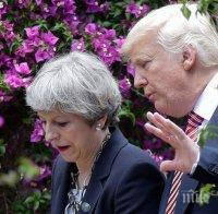Стана ясно какво ще обсъждат Тереза Мей и Доналд Тръмп на срещата им край Лондон