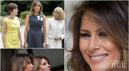 дефиле мелания посрещна първите дами брюксел вижте накипри генерал деси снимки