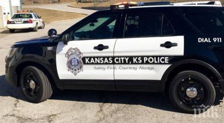 властите канзас обявиха застрелян заподозреният ранил трима полицейски служители