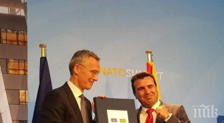 зоран заев получи официално поканата нато снимка