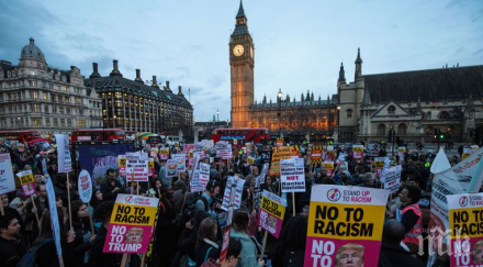 хиляди протестираха тръмп лондон