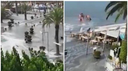 страховито цунами удари майорка сутрешните часове видео