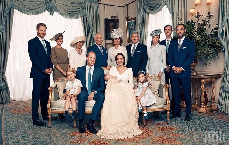 Кралското семейство показа СНИМКИ от кръщенето на принц Луи