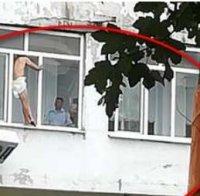 ИЗВЪНРЕДНО! Полугол пациент заплашва да скочи от болничната стая в Бургас (СНИМКА)