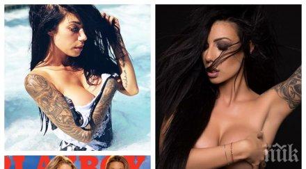 горещо родна сексбомба лъсва корицата американския плейбой вижте сочните форми снимки