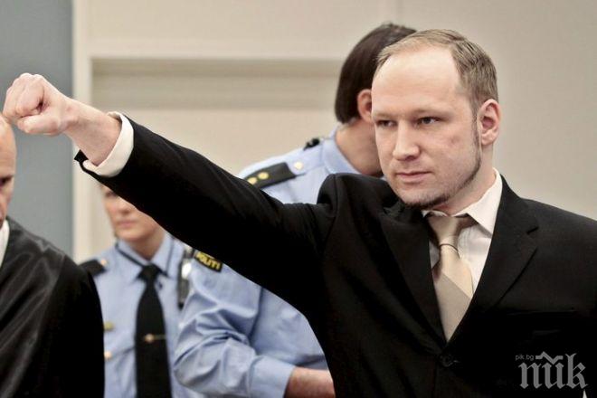 Норвежкият неонацист Андерш Брайвик поиска да бъде освободен десет години